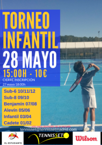Torneo Infantil Tenis Verano 2017 Poster