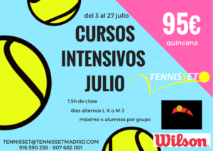 cursos intensivos tenis julio 2017
